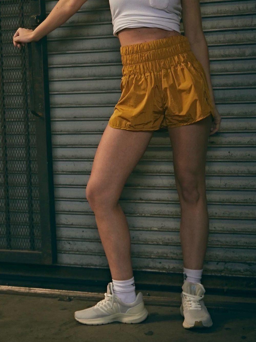 FP Movement by Free People the way home shorts yellow small High-Waist Athletic